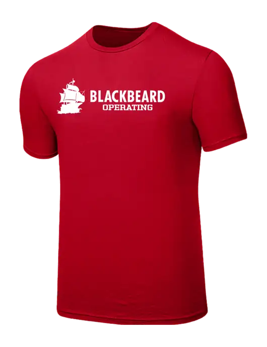 Seriously Soft Red T-Shirt w/Blackbeard Logo