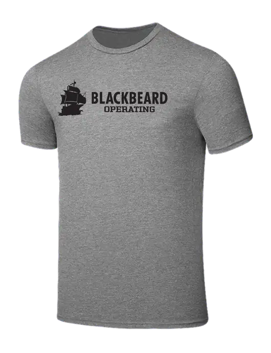 Seriously Soft Grey Frost T-Shirt w/Blackbeard Logo