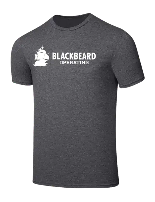 Seriously Soft Heathered Charcoal T-Shirt w/Blackbeard Logo