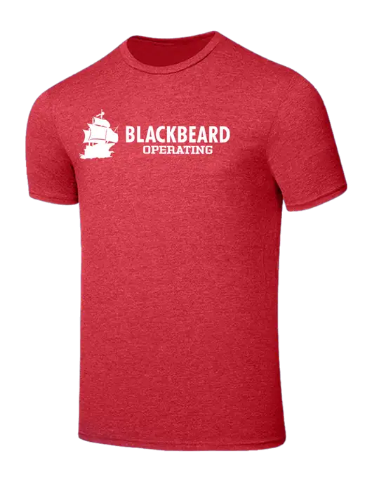 Seriously Soft Heathered Red T-Shirt w/Blackbeard Logo