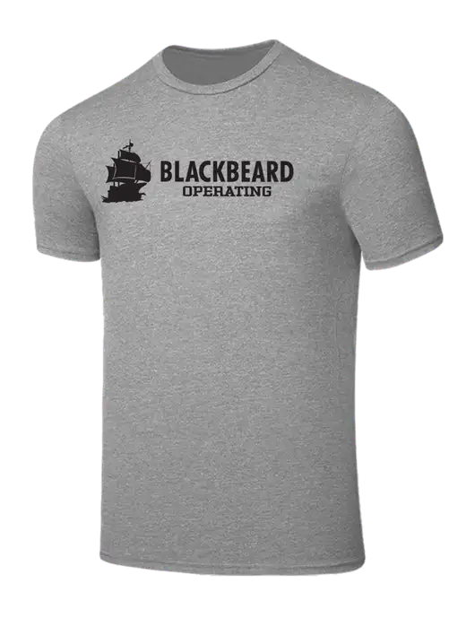 Seriously Soft Light Heather Grey T-Shirt w/Blackbeard Logo