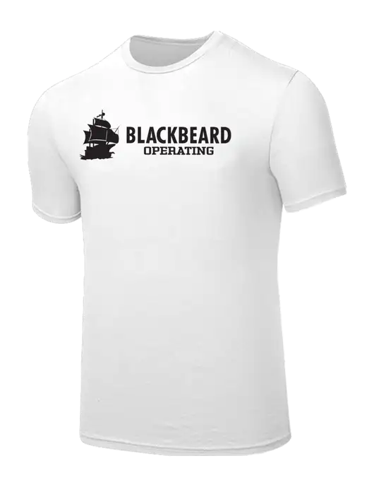 Seriously Soft White T-Shirt w/Blackbeard Logo