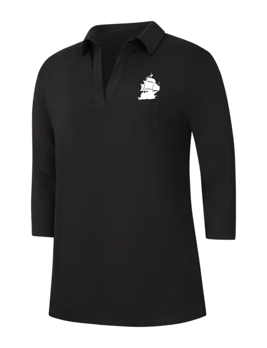 Womens Black Luxe Knit Tunic w/Blackbeard Logo