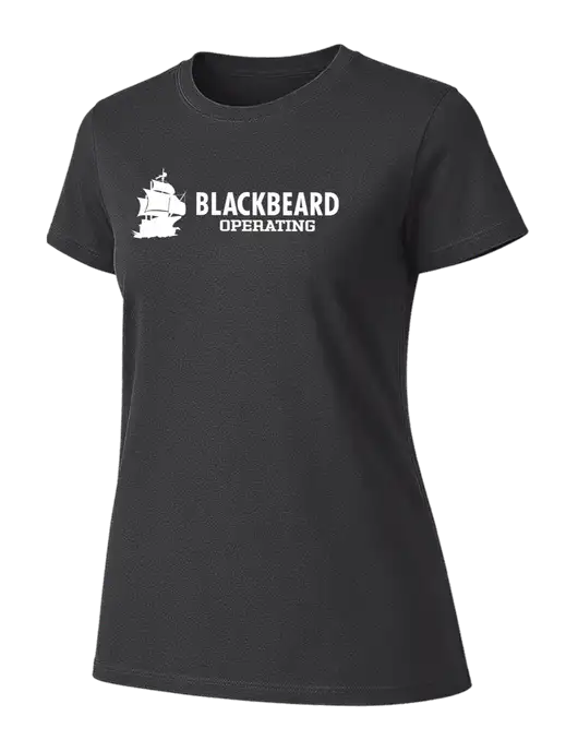 Womens Ring Spun Charcoal 4.5 oz T-Shirt w/Blackbeard Logo