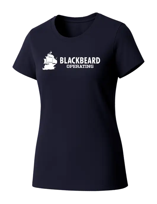 Womens Seriously Soft New Navy T-Shirt w/Blackbeard Logo