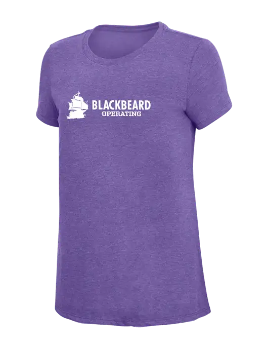 Womens Simply Soft Purple Frost 4.5oz  Poly/Combed Ring Spun Cotton T-Shirt w/Blackbeard Logo