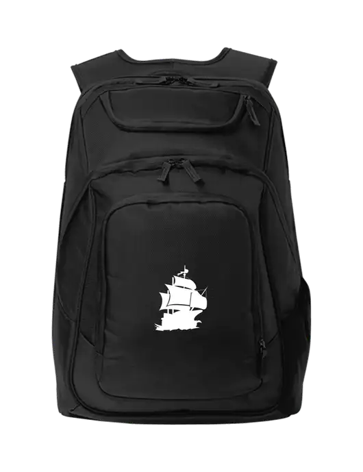 Executive Black Laptop Backpack w/Blackbeard Logo