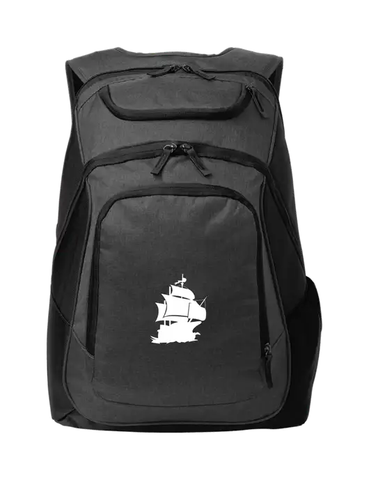 Executive Graphite Heather/Black Laptop Backpack w/Blackbeard Logo