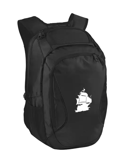 Stealth Black Laptop Backpack w/Blackbeard Logo