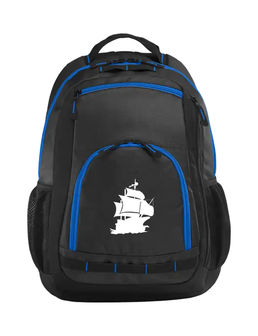 Xtreme Black/Dark Grey/Royal Blue Backpack w/Blackbeard Logo