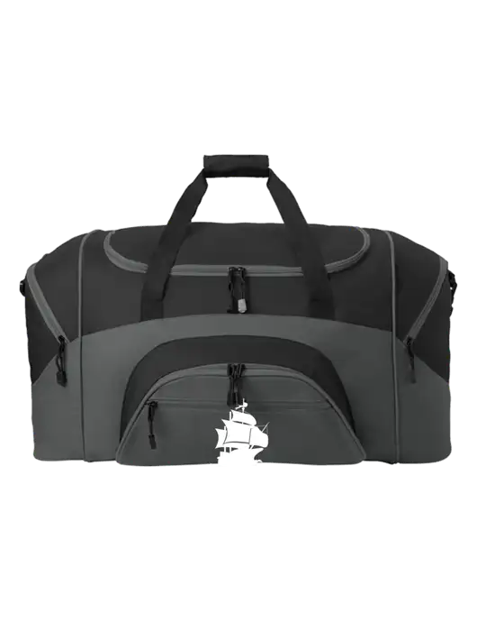 Standard Colorblock Black/Dark Grey Sport Duffel w/Blackbeard Logo