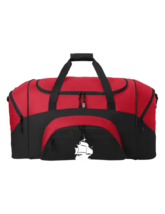 Standard Colorblock Red/Black Sport Duffel w/Blackbeard Logo