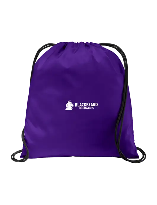 Drawstring Purple Cinch Pack w/Blackbeard Logo