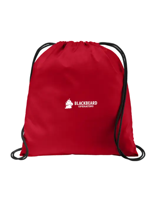 Drawstring True Red Cinch Pack w/Blackbeard Logo