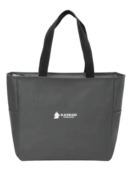 Everyday Charcoal Zip Tote Dark w/Blackbeard Logo