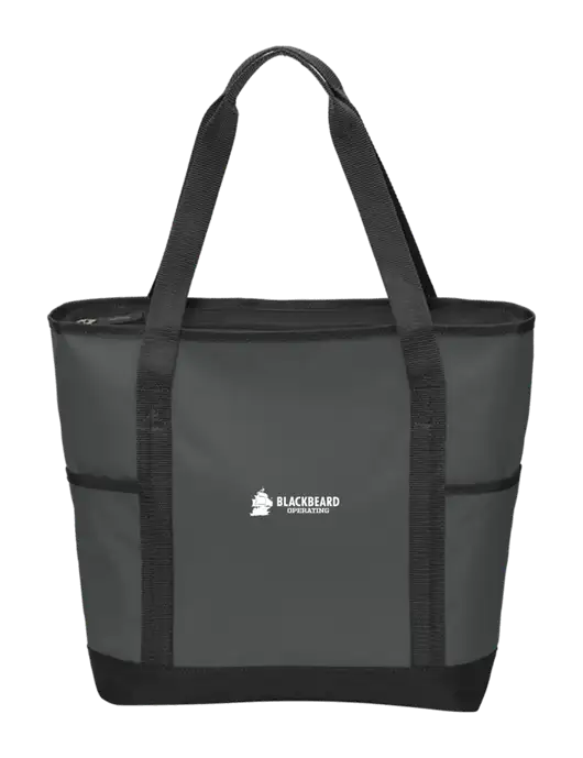 On the Go Charcoal/Black Tote  w/Blackbeard Logo