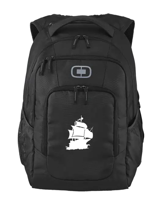 OGIO Black Logan Laptop Backpack
 w/Blackbeard Logo