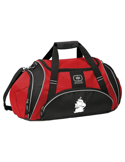 OGIO Red Crunch Duffel
 w/Blackbeard Logo