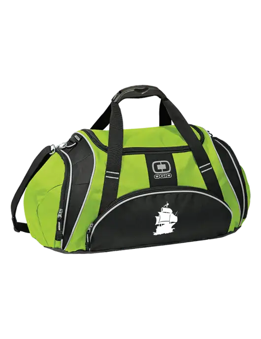 OGIO Lime Green Crunch Duffel
 w/Blackbeard Logo
